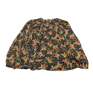 LOFT smocked neck floral blouse thumbnail 4