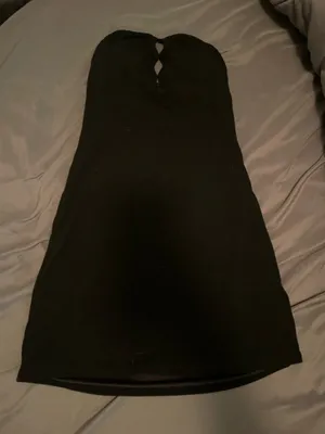 Klassy Network Tube Top Cut-Out Brami Dress Black thumbnail 1