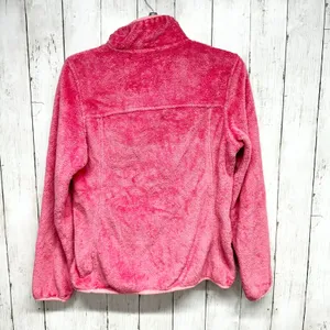 Free Country Pullover Women Small Pink‎ Collared Button Fleece Kangaroo Pocket thumbnail 7