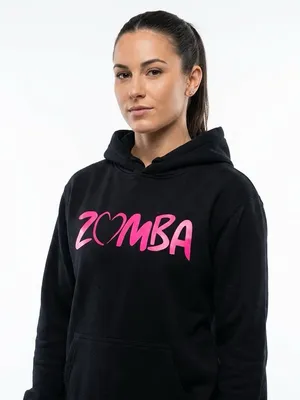 Zumba Fitness Women's Black Hoodie with Pink Logo thumbnail 1