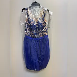 Sherri Hill Royal Blue Lace Prom Dress thumbnail 3
