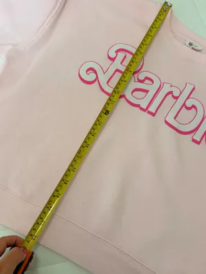 Barbie Pink Graphic Sweatshirt L Cozy Girly Coquette Casual Y2K Lounge Pullover thumbnail 7