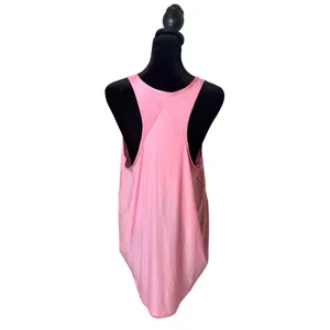 Lululemon Racerback Pleated Pink Tank Top Womens 8 Pink Curved Hem Athletic Yoga thumbnail 2