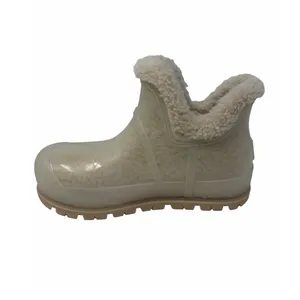 Ugg Raincloud Clear Waterproof Rubber Wool Lined Rain Boots Natural Size 7 NWOT thumbnail 13