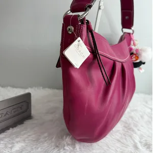 NWT y2k COACH Soho Pleated Leather Large Hobo Shoulder Bag F1373100 thumbnail 5