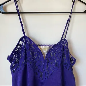 Vintage Victoria's Secret Purple Satin Slip thumbnail 2