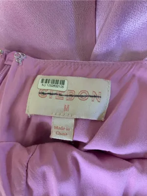 Ciebon Pink Satin Cowl Neck Slip Maxi Dress Medium thumbnail 4