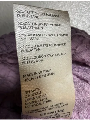 Free People Lavender Textured V-Neck Short Sleeve‎ Top Size Small thumbnail 4