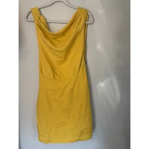 Free People Women’s A Little Extra Mini Dress Sz S Yellow Open Back S NWT $68 thumbnail 6