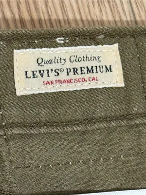Levis Premium XL Straight Olive Green Baggy Wide Leg‎ Pants W26 L29 Y2K thumbnail 4