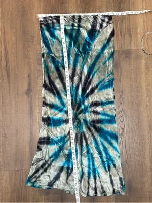 Free People Bali Serious Swagger Tie Dyed Velvet Midi‎ Skirt Pisces Combo Medium thumbnail 3