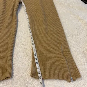 FP Movement Womens Ribbed Flare Knit Pants Tan Sz S Boho Indie Costal Casual thumbnail 5