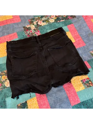Madewell Woman’s Size 28 High Rise Shorts Black Denim Summer Cutoff Shorts thumbnail 5