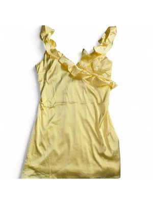 Finesse Matilda Yellow Mini Dress Size M thumbnail 4