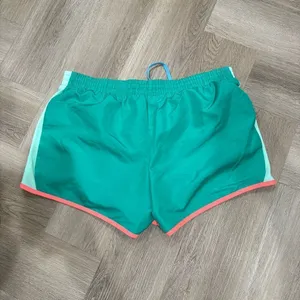 Danskin Women's Athletic Running Shorts Teal Coral Large thumbnail 6