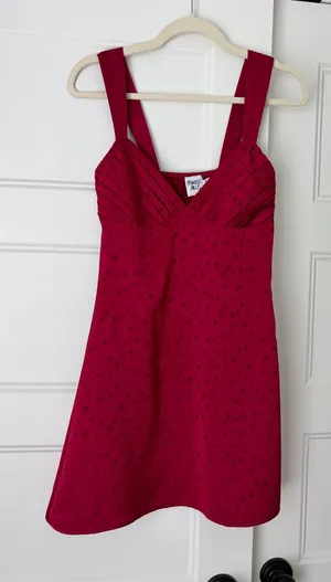 Princess Polly Red Polka Dot Dress thumbnail 1