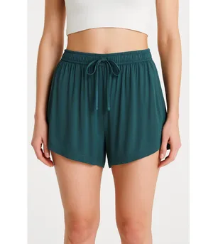Abercrombie & Fitch Sleepwear Green Elastic Drawstring Pajamas Shorts Size XL thumbnail 1