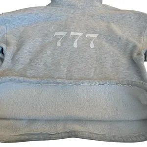 ​Princess Polly 777 Angel‎ Number Grey Oversized Hoodie Fleece Pullover Jumper thumbnail 3