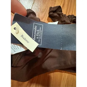 NWT Abercrombie & Fitch brown ruffle sleeve bralette sz Small‎ thumbnail 6