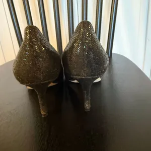 Kate Spade black glitter round toe pumps heels 8 thumbnail 7
