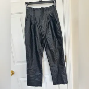 Abercrombie & fitch leather pants straight leg thumbnail 2