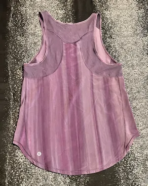 Womens sz4 Lululemon Sculpt Tank II– Brushed Spray Dye White Purple Ink thumbnail 2