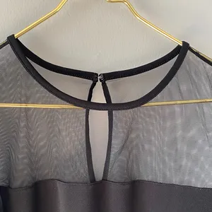 Express Black Top with Sheer Sleeves thumbnail 6