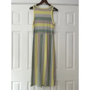 Lou & Grey for LOFT Women Yellow Grey Striped Knit Long Sleeve Sweater Large thumbnail 2