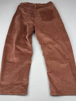 Old Navy Womens 2 Mauve Corduroy Barrel Ankle Pants High Rise Stretch NWT thumbnail 3