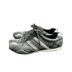 Coach Shoes Womens 8.5 M Jayme Signature‎ Casual Sneakers Black Suede Leather thumbnail 2