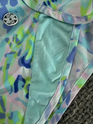Lilly Pulitzer Pastel Floral Luxletic Shorts in Aqua, Pink & Lime Size XS Lined thumbnail 10