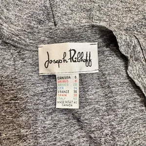 Joseph Ribkoff Tank Top 6 Medium Sleeveless Gray Black‎ Burnout Ruffle Shirt thumbnail 4