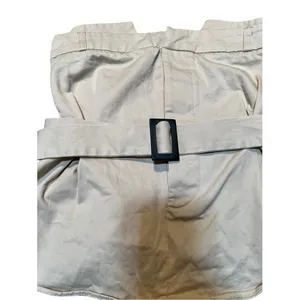 Zara Women's Sz Small Gabardine Top with Belt Light Beige Khaki Strapless Cotton thumbnail 6