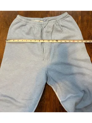 Skims light blue cotton joggers thumbnail 4