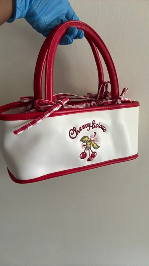 Handbag Cherrylicious White Red Gingham 🍒 thumbnail 14