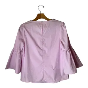 Philosophy Shirt Women XS Pink Cotton Pretty In Pink Pearl Bell Sleeve Top‎ thumbnail 2