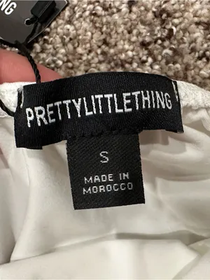 PrettyLittleThing Petite White Soft Touch One Shoulder Ruched Mini Dress Small S thumbnail 4