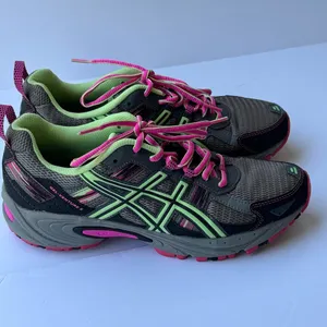 ASICS Gel Venture 5 Trail Running Shoes Women’s Size 9 Gray Pink Green thumbnail 5