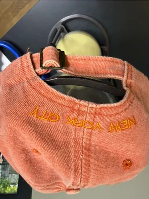 Dusty Rose 'New York' Embroidered Baseball Cap Pink thumbnail 6