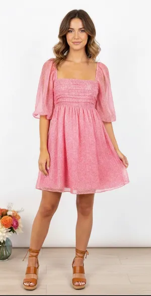 Abercrombie & Fitch Emerson Poplin Puff Sleeve Mini Dress thumbnail 1