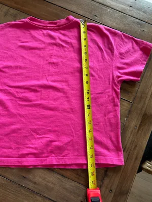 MOTHER Denim On the Rocks Grab Back Crop Tee Pink XS thumbnail 13
