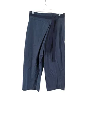 Women's FABI Blue Cropped Wrap Pants M Size M thumbnail 4