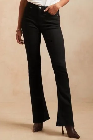 NWT! Banana Republic Black High Rise Flare Soft Sculpt Jean 33 Long Tall Girl thumbnail 5