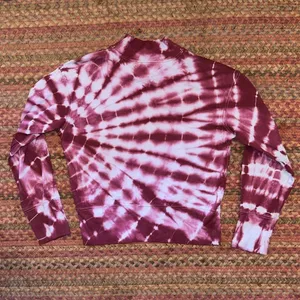 Calvin Klein Jeans Mock Neck Red & Grey Tie Dye Sweatshirt thumbnail 4