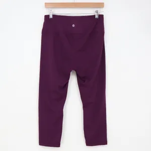 Velocity Leggings Womens XL Capri Purple Stretch High Rise Athletic Excellent thumbnail 3