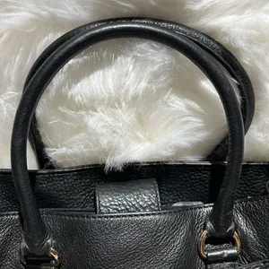 MICHAEL KORS Tumbled Black Leather Crossbody‎ Satchel Gold Hardware A27 thumbnail 5