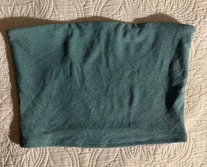 Aquamarine sparkly tube top thumbnail 1