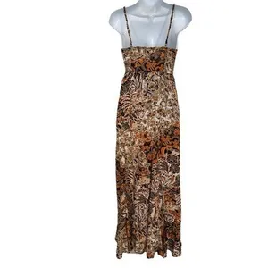 FREE PEOPLE INTIMATELY Forever Yours Floral Paisley Smocked Maxi Dress‎ EUC XS thumbnail 6
