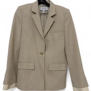 10 Crosby Derek Lam Checkered Tan Blazer Size S thumbnail 1