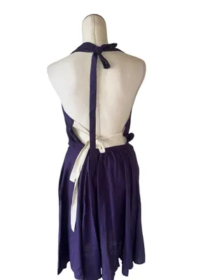 NWOT Free People Jayna midi dress halter Free-est Linen blend Dusty Plum M thumbnail 10